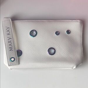 Mary Kay White Pouch with Iridescent Accents